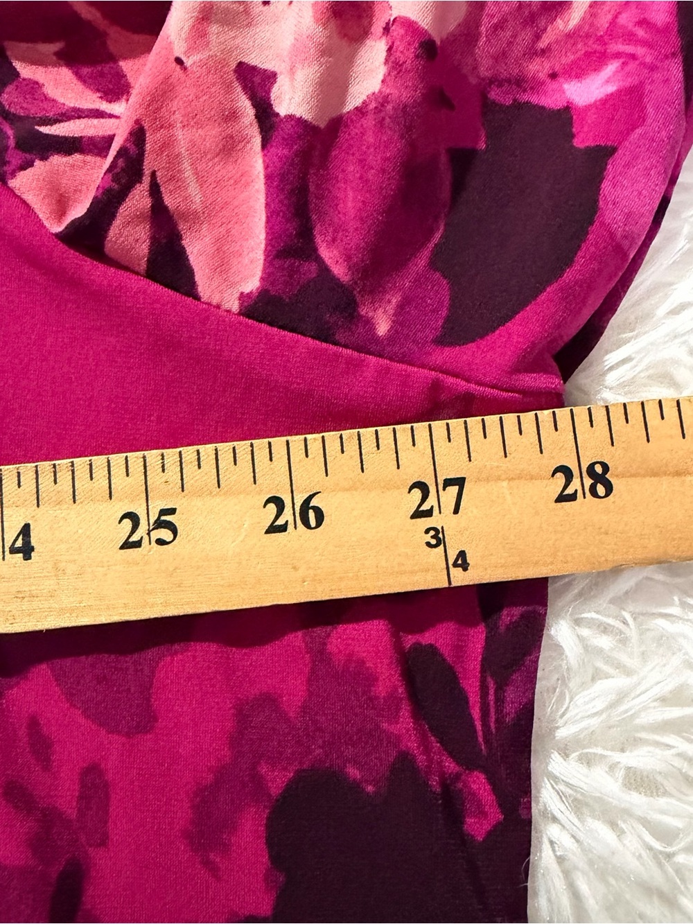 Susan Graver 3X Liquid Knit Tunic Top Pink Magenta Floral Rhinestone Keyhole - Picture 5 of 8